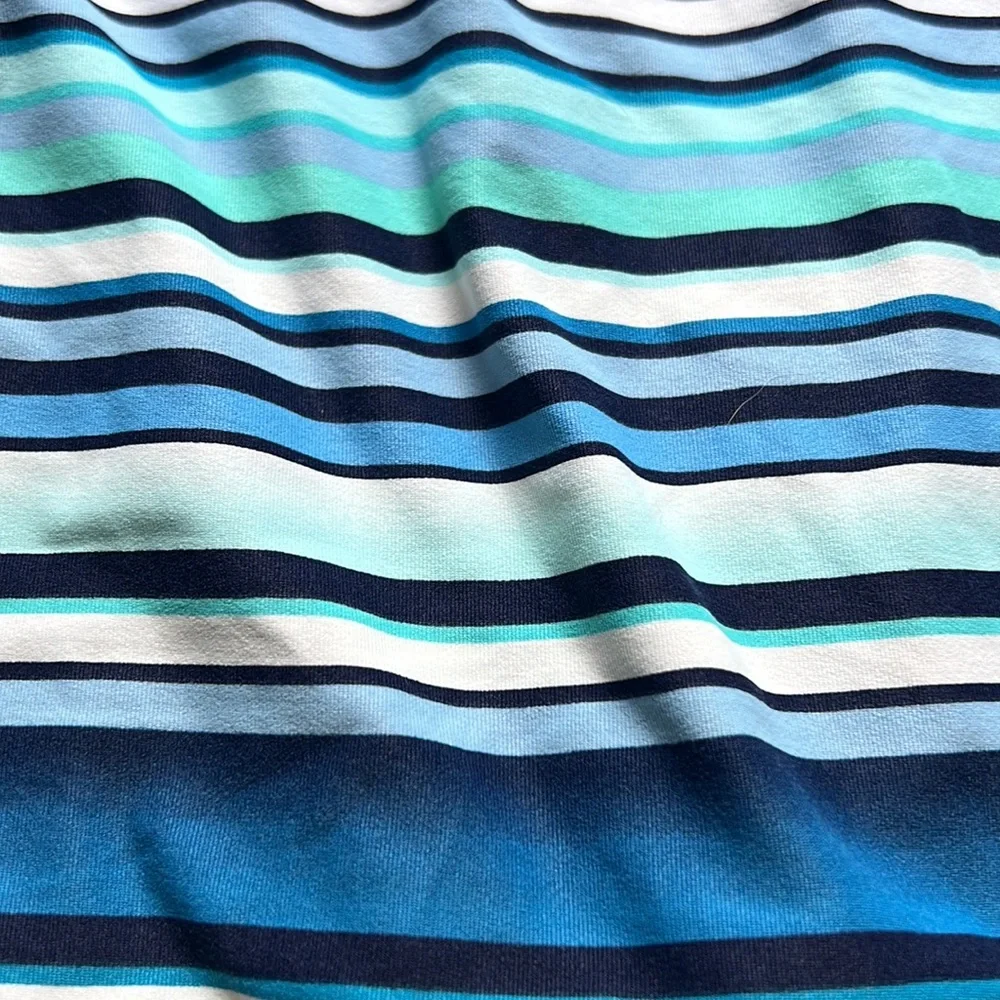 Women’s BEACH HOUSE Blue Green Black White Striped Tankini Top